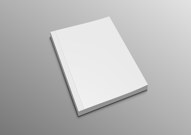 Vector realistic 3d clear white book mock up