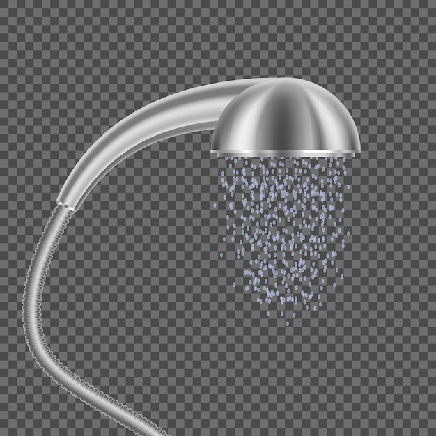 Realistic 3d Detailed Bathroom Shower Head Vector