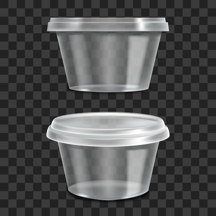 Vector realistic 3d detailed container sour cream sauce set vector