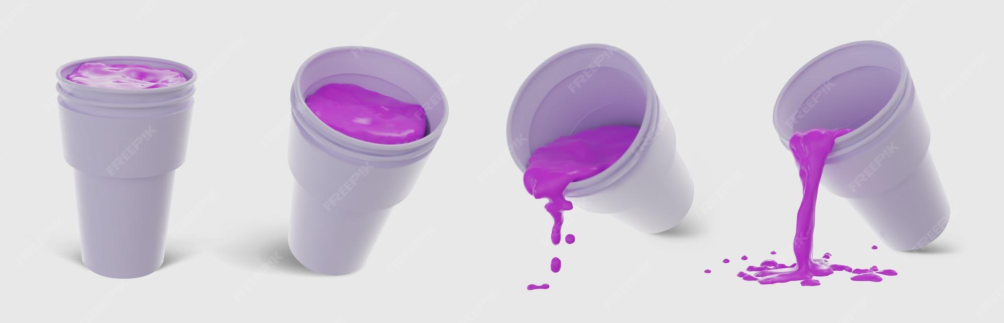 Premium Vector | Realistic 3D double cup with Lean Codeine purple drink ...