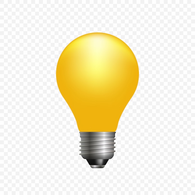 Vector realistic 3d light bulb.