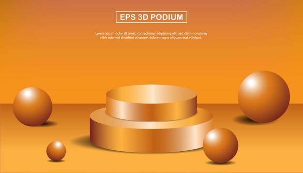 Realistic 3d podium product stand background