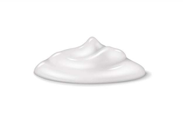 Реалистичный 3d-маск белого крема на изолированном белом фоне
