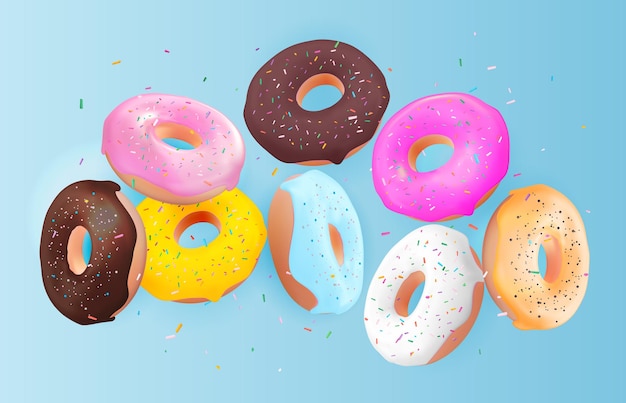 realistic 3d sweet tasty dessert illustration
