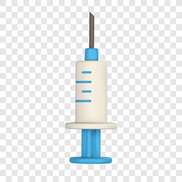 Vector realistic 3d syringe disposable equipment for injections vector illustration