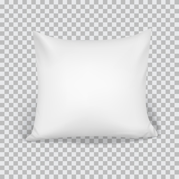 Vector realistic 3d white pillow