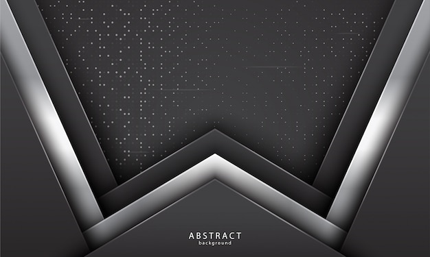 Realistic abstract background with black and silver color