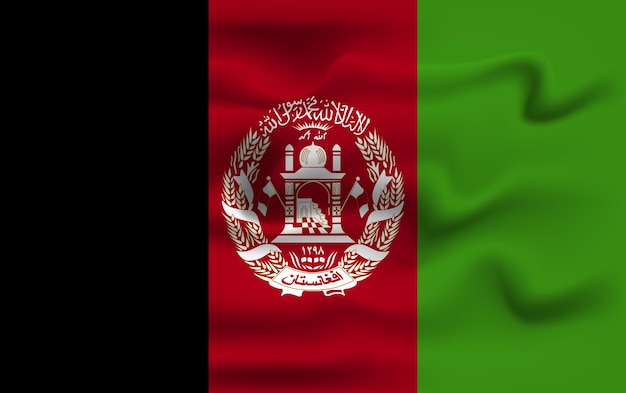 Realistic Afghanistan vector flag design