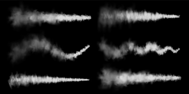 현실적인 비행기 응축 흔적 우주 로켓 발사 미사일 또는 총알 흔적 제트 항공기