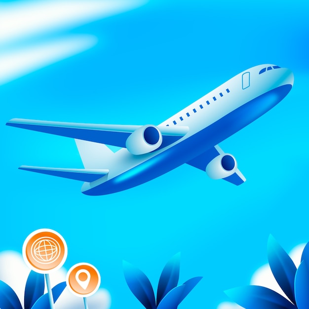 Realistic airplane illustration