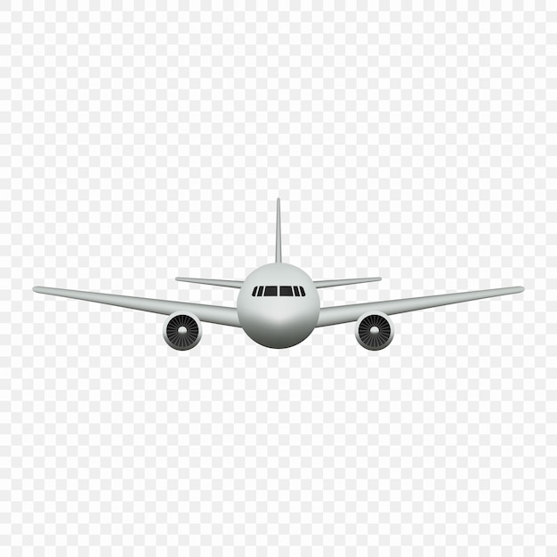 現実的な飛行機分離フロントビュー