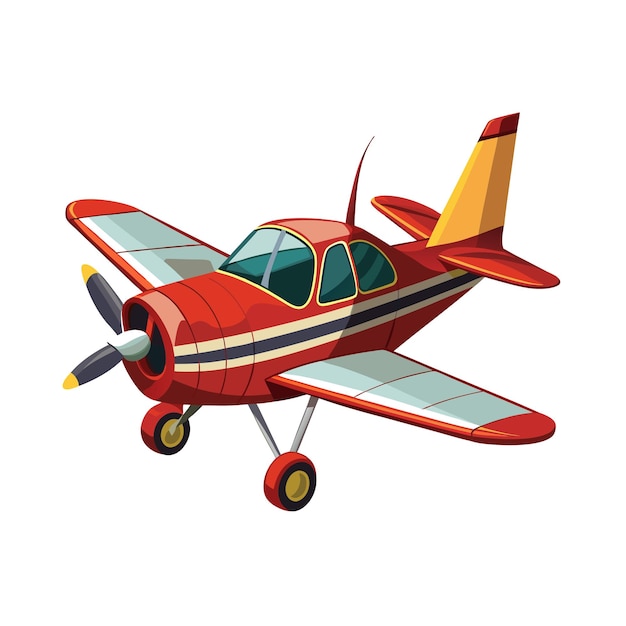 Realistic Airplane Vector Illustration Concept