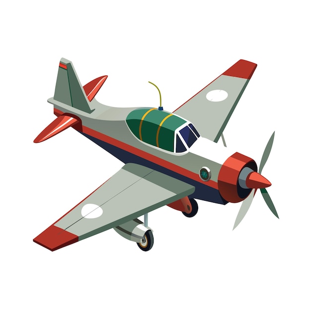 realistic airplane vector illustration concept