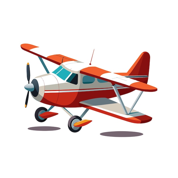 Realistic Airplane Vector Illustration Concept