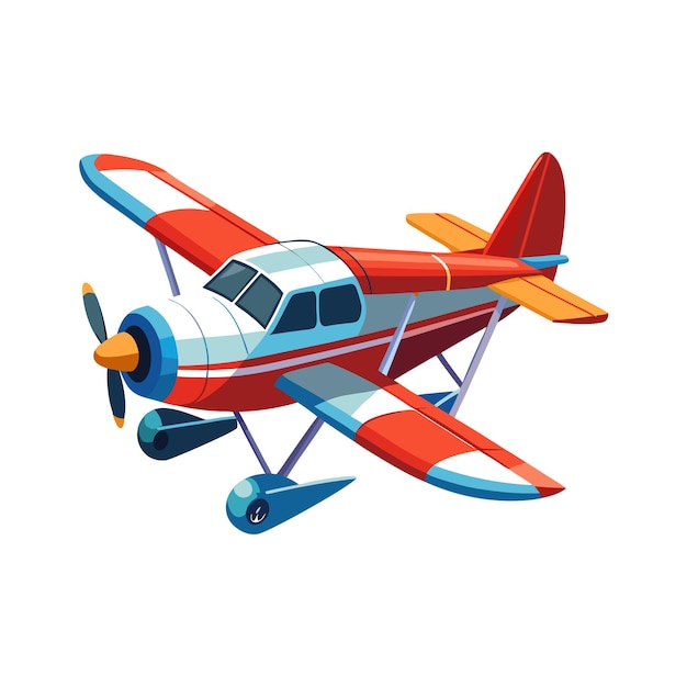 Realistic Airplane Vector Illustration Concept