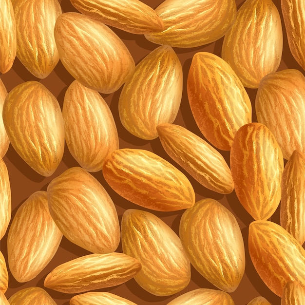 Realistic almonds texture