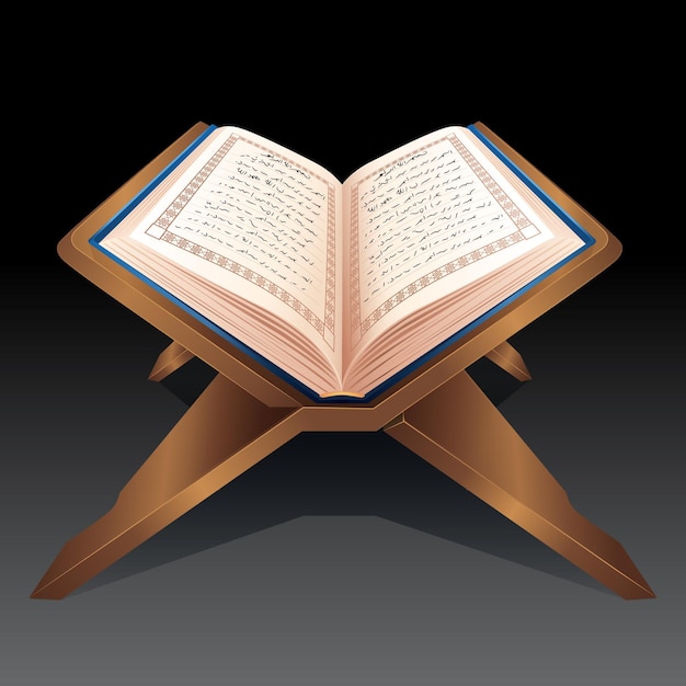 Vector realistic alquran illustration concept