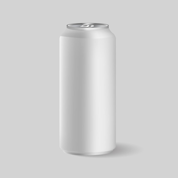 Vector realistic aluminum can beverage vector mockup