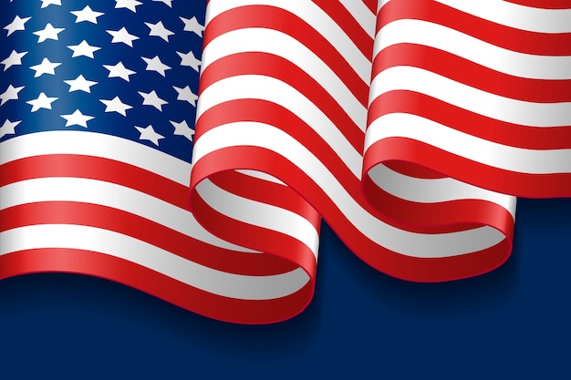 Vector realistic american flag background