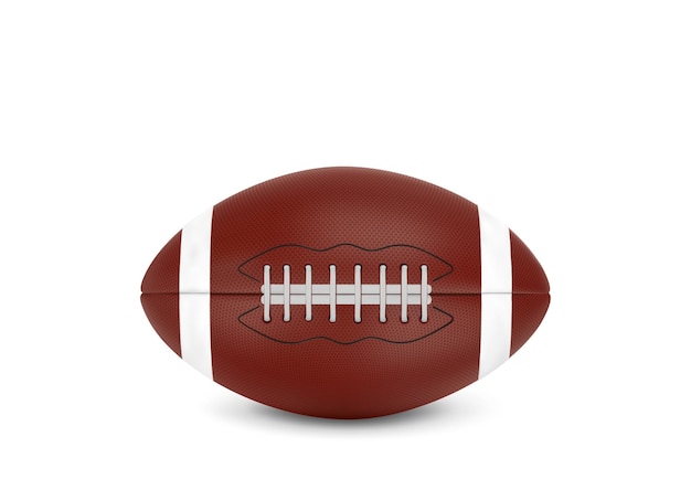 Sport di rugby con pallone da football americano realistico