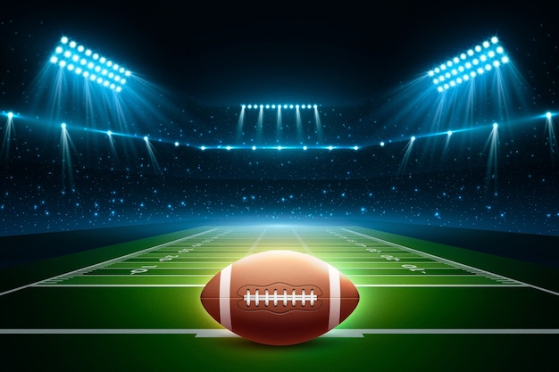 Vector realistic american football championship background