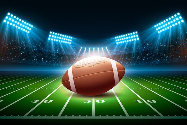 Vector realistic american football championship background