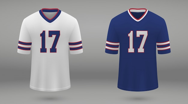 Vector realistic american football jersey