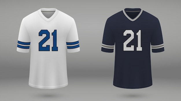 Vector realistic american football jersey