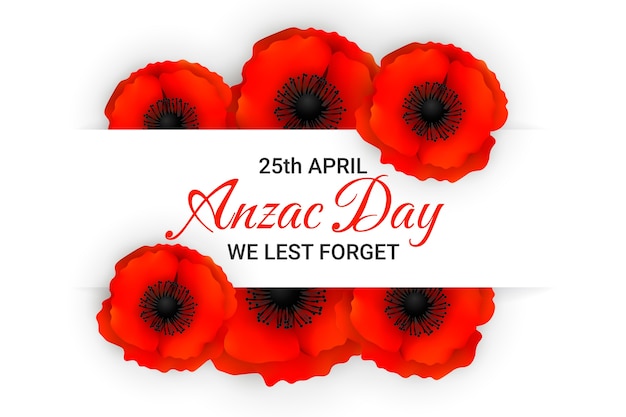 Vector realistic anzac day illustration