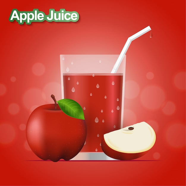 Realistic apple juice.  