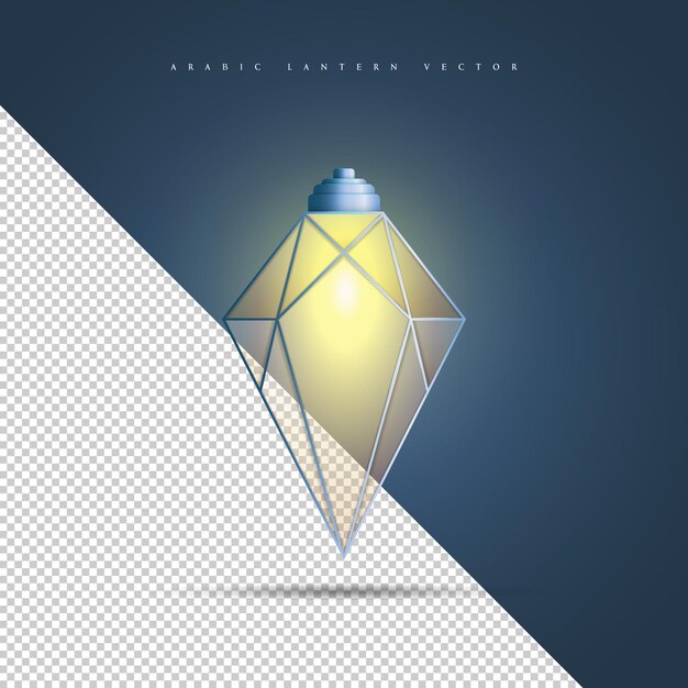 Vector realistic arabic lantern vector design