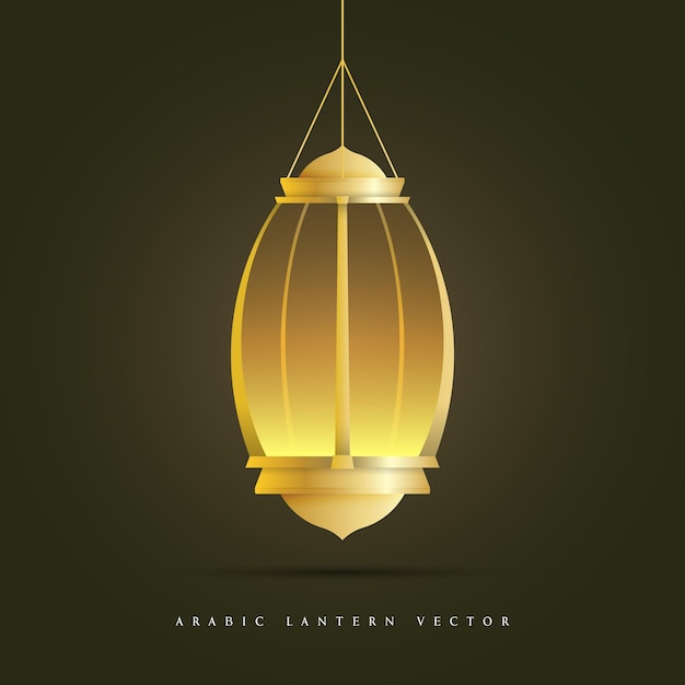 Realistic arabic lantern vector design