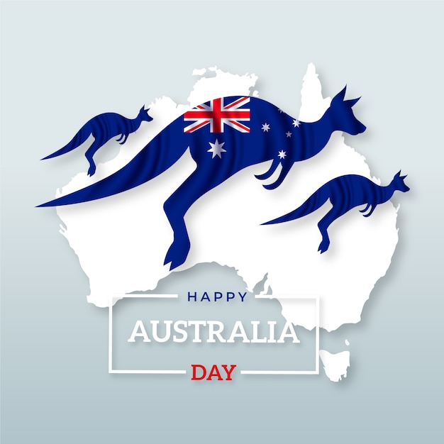 Vector realistic australia day