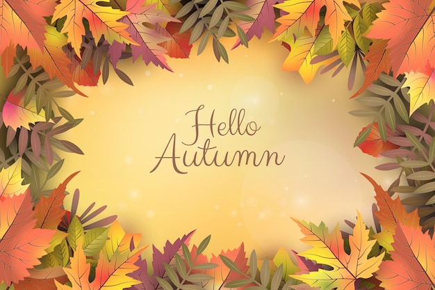 Vector realistic autumn background