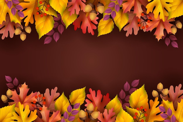 Vector realistic autumn background