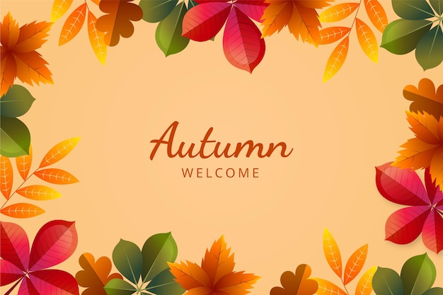 Vector realistic autumn background