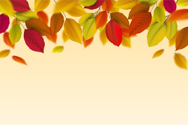 Realistic autumn background