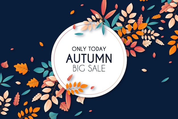 Vector realistic autumn sale background