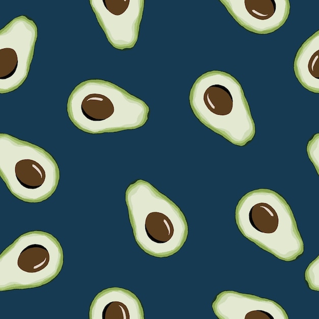Realistic avocado blisters seamless pattern.