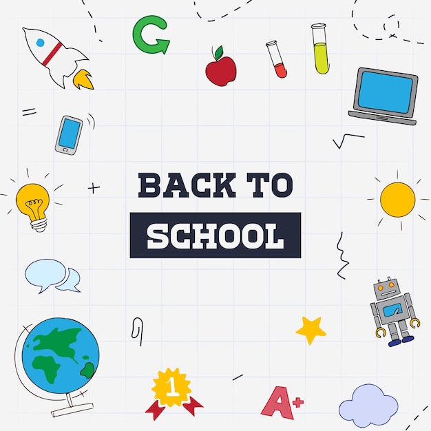 Realistic back to school background vector