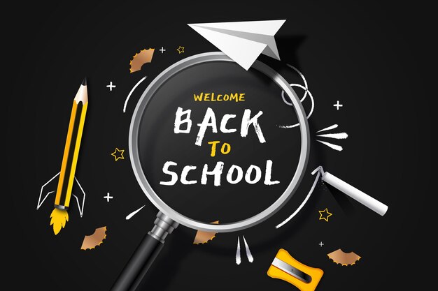 Realistic back to school background