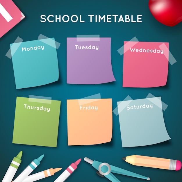 Realistic back to school timetable