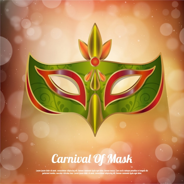 Realistic Background Of The Carnival Mask Event