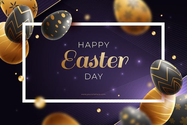 Vector realistic background for easter celebration