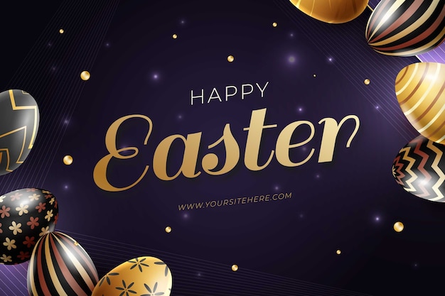 Vector realistic background for easter celebration