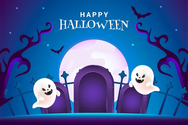 Vector realistic background for halloween celebration