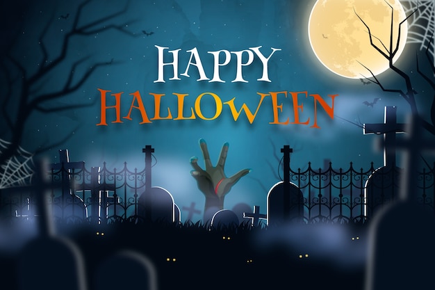 Vector realistic background for halloween season celebration