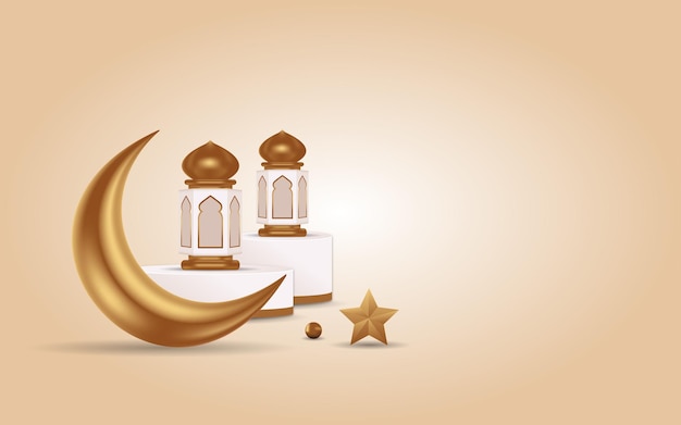 Vector realistic background for islamic ramadan kareem