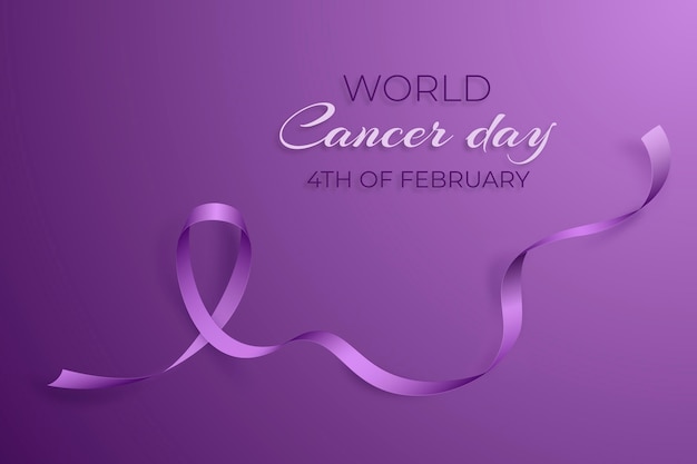 Vector realistic background world cancer day