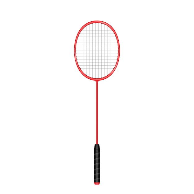 Realistic badminton racket sports equipment for game Active outdoor game element isolated